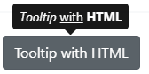 rich concept on a Tooltip component in Bootstrap.