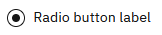 state concept on a Radio Button component in Carbon Design System.
